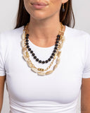 Eclectic Effect - Black Necklace - Paparazzi Accessories Necklace Bedazzle Me Pretty Mobile Fashion Boutique