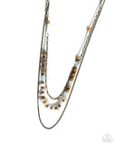 Eclectic Effort - Brass Necklace - Paparazzi Accessories Necklace Bedazzle Me Pretty Mobile Fashion Boutique
