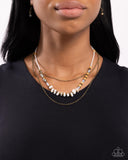 Eclectic Effort - Brass Necklace - Paparazzi Accessories Necklace Bedazzle Me Pretty Mobile Fashion Boutique