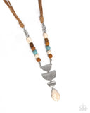 Eclectic Elegance - White Necklace - Paparazzi Accessories Necklace Bedazzle Me Pretty Mobile Fashion Boutique