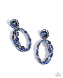 Eclectic Elevation - Blue Post Earrings - Paparazzi Accessories Post Earrings Bedazzle Me Pretty Mobile Fashion Boutique