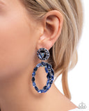 Eclectic Elevation - Blue Post Earrings - Paparazzi Accessories Post Earrings Bedazzle Me Pretty Mobile Fashion Boutique