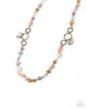 Eclectic Embrace - Brass Necklace - Paparazzi Accessories Necklace Bedazzle Me Pretty Mobile Fashion Boutique