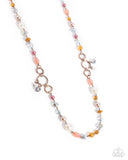 Eclectic Embrace - Copper Necklace - Paparazzi Accessories Necklace Bedazzle Me Pretty Mobile Fashion Boutique