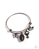 Eclectic Emotion - Brass Bracelet - Paparazzi Accessories Bracelet Bedazzle Me Pretty Mobile Fashion Boutique