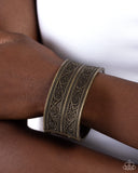 Eclectic European - Brass Bracelet - Paparazzi Accessories Bracelet Bedazzle Me Pretty Mobile Fashion Boutique