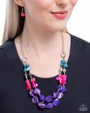 Eclectic Example - Purple Necklace - Paparazzi Accessories Necklace Bedazzle Me Pretty Mobile Fashion Boutique