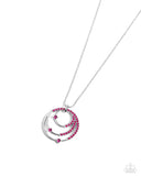 Ecliptic Elegance - Pink Necklace - Paparazzi Accessories Necklace Bedazzle Me Pretty Mobile Fashion Boutique