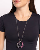 Ecliptic Elegance - Pink Necklace - Paparazzi Accessories Necklace Bedazzle Me Pretty Mobile Fashion Boutique