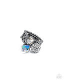 Edgy Expectation - Black Ring - Paparazzi Accessories Ring Bedazzle Me Pretty Mobile Fashion Boutique