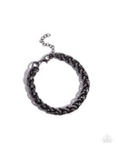 Effortlessly Edgy - Black Mens Bracelet - Paparazzi Accessories Mens Bracelet Bedazzle Me Pretty Mobile Fashion Boutique
