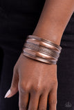 Egyptian Essence - Copper Bracelet - Paparazzi Accessories Bracelet Bedazzle Me Pretty Mobile Fashion Boutique