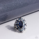 Elaborate Effect - Blue Ring - Paparazzi Accessories Ring Bedazzle Me Pretty Mobile Fashion Boutique