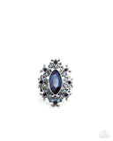 Elaborate Effect - Blue Ring - Paparazzi Accessories Ring Bedazzle Me Pretty Mobile Fashion Boutique