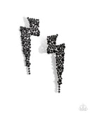 Electric Effulgence - Black Post Earrings - Paparazzi Accessories Post Earrings Bedazzle Me Pretty Mobile Fashion Boutique