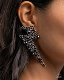 Electric Effulgence - Black Post Earrings - Paparazzi Accessories Post Earrings Bedazzle Me Pretty Mobile Fashion Boutique