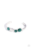 Elegant Escapade - Green Bracelet - Paparazzi Accessories Bracelet Bedazzle Me Pretty Mobile Fashion Boutique