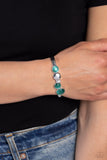 Elegant Escapade - Green Bracelet - Paparazzi Accessories Bracelet Bedazzle Me Pretty Mobile Fashion Boutique