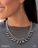 Elegant Exception - Silver Necklace - Paparazzi Accessories Necklace Bedazzle Me Pretty Mobile Fashion Boutique