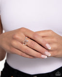 Elegantly Engaged - Rose Gold Ring - Paparazzi Accessories Ring Bedazzle Me Pretty Mobile Fashion Boutique