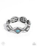 Elemental Example - Blue Bracelet - Paparazzi Accessories Bracelet Bedazzle Me Pretty Mobile Fashion Boutique