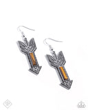 Elemental Exhibit - Brown Earrings - Paparazzi Accessories Earrings Bedazzle Me Pretty Mobile Fashion Boutique