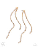 Elevated Elegance - Gold Post Earrings - Paparazzi Accessories Post Earrings Bedazzle Me Pretty Mobile Fashion Boutique