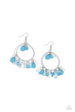 Elite Expression - Blue Earrings - Paparazzi Accessories Earrings Bedazzle Me Pretty Mobile Fashion Boutique