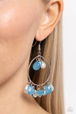 Elite Expression - Blue Earrings - Paparazzi Accessories Earrings Bedazzle Me Pretty Mobile Fashion Boutique