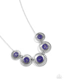 Elliptical Effervescence - Purple Necklace - Paparazzi Accessories Necklace Bedazzle Me Pretty Mobile Fashion Boutique