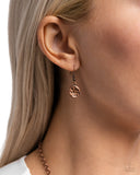 Elongated Elegance - Copper Necklace - Paparazzi Accessories Necklace Bedazzle Me Pretty Mobile Fashion Boutique