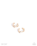 Elven Empowerment - Gold Cuff Earrings - Paparazzi Accessories Post Earrings Bedazzle Me Pretty Mobile Fashion Boutique