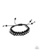 Embedded Effervescence - Black Bracelet - Paparazzi Accessories Bracelet Bedazzle Me Pretty Mobile Fashion Boutique