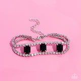 Embedded Elegance - Black Bracelet - Paparazzi Accessories Bracelet Bedazzle Me Pretty Mobile Fashion Boutique