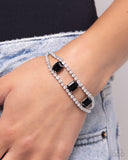 Embedded Elegance - Black Bracelet - Paparazzi Accessories Bracelet Bedazzle Me Pretty Mobile Fashion Boutique