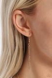 Emblematic Elegance - Gold - F Necklace - Paparazzi Accessories Necklace Bedazzle Me Pretty Mobile Fashion Boutique