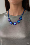 Emerald City Couture - Blue Necklace - Paparazzi Accessories Necklace Bedazzle Me Pretty Mobile Fashion Boutique