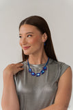 Emerald City Couture - Blue Necklace - Paparazzi Accessories Necklace Bedazzle Me Pretty Mobile Fashion Boutique