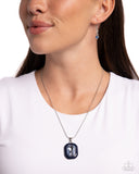 Emerald Energy - Blue Necklace - Paparazzi Accessories Necklace Bedazzle Me Pretty Mobile Fashion Boutique