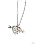 Emotional Edge - White Necklace - Paparazzi Accessories Necklace Bedazzle Me Pretty Mobile Fashion Boutique
