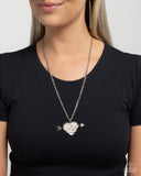 Emotional Edge - White Necklace - Paparazzi Accessories Necklace Bedazzle Me Pretty Mobile Fashion Boutique