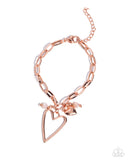 Emotional Eloquence - Copper Bracelet - Paparazzi Accessories Bracelet Bedazzle Me Pretty Mobile Fashion Boutique