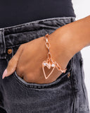 Emotional Eloquence - Copper Bracelet - Paparazzi Accessories Bracelet Bedazzle Me Pretty Mobile Fashion Boutique