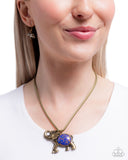 Empathetic Elephant - Purple Necklace - Paparazzi Accessories Necklace Bedazzle Me Pretty Mobile Fashion Boutique