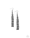 Empire State Etiquette - Black Earrings - Paparazzi Accessories Earrings Bedazzle Me Pretty Mobile Fashion Boutique