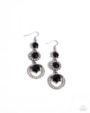 Enchanting Effulgence - Black Earrings - Paparazzi Accessories Earrings Bedazzle Me Pretty Mobile Fashion Boutique
