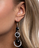 Enchanting Effulgence - Black Earrings - Paparazzi Accessories Earrings Bedazzle Me Pretty Mobile Fashion Boutique