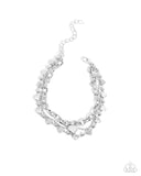 Endearing Ending - Silver Bracelet - Paparazzi Accessories Bracelet Bedazzle Me Pretty Mobile Fashion Boutique