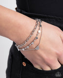 Endearing Ending - Silver Bracelet - Paparazzi Accessories Bracelet Bedazzle Me Pretty Mobile Fashion Boutique