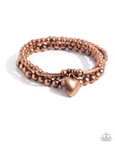 Engaged Explorer - Copper Bracelet - Paparazzi Accessories Bracelet Bedazzle Me Pretty Mobile Fashion Boutique